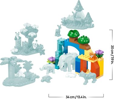 Конструктор LEGO DUPLO 10446, 3-в-1 Сім'ї Диких Тварин, 92 деталі