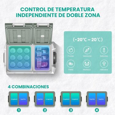 Портативний електричний холодильник, 23 л, автомобільний холодильник 12 В / 24 В постійного струму 100 240 Вольт змінного струму з