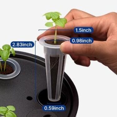 Системи гідропонного вирощування iDOO, світлодіодна лампа для рослин із автоматичним таймером, 10 стручків Smart Garden Indoor Herb Garden Hermination Kit, регульована висота, сигналізація про нестачу води