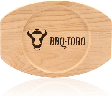 Чавунна сервірувальна сковорода з дерев'яною основою Ø 16 см вже запечена - попередньо приправлена чавунні сковороди-гриль, сервір