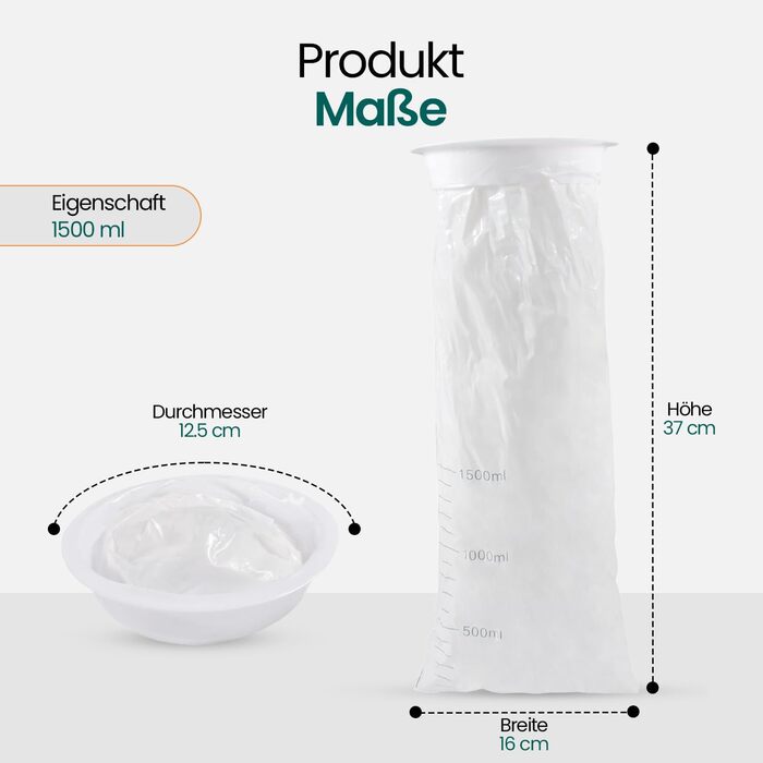 Білих блювотних пакетів об&39ємом 1500 мл з мундштуком, що герметично захищають від ранкової нудоти, відрижки, для вагітних - пакети для стискання, пакети для слини, 50