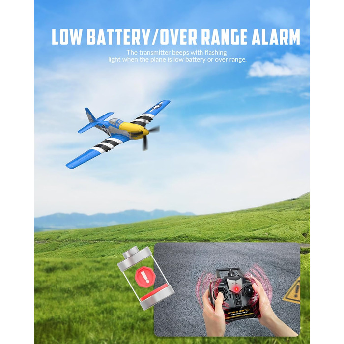 ГГц 4-канальний пульт дистанційного керування Літак RTF RC Plane Верхній пілотаж Літак іграшка для початківців, дітей і дорослих (