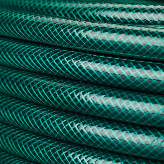 Шланг садовий Relaxdays 70 м, універсальний, 1/2 дюйма, для поливу грядок та газонів, пластик, темно-зелений