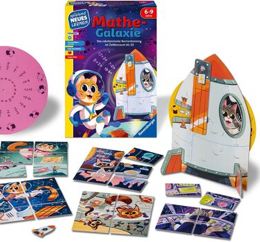 Навчальна гра для дітей, арифметична гра для дітей 6-9 років, для 1-4 гравців, діапазон чисел 1-20, плюс і мінус, 24970 - Math Gal