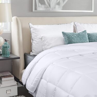 Літня ковдра Utopia Bedding 200 x 200 см, Всесезонна ковдра, Легка ковдра з наповнювачем з поліестеру, Ковдра з мікрофібри (Біла)