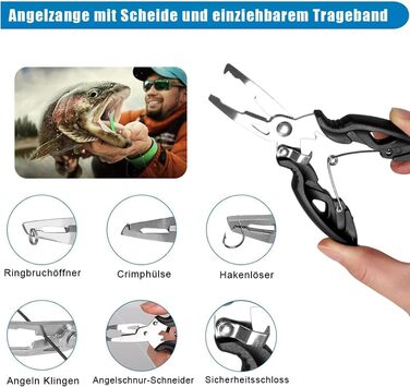 Набір рибальських снастей із 213 предметів, включаючи затискачі для губ, рибальські луски, знімач гачків, гачки, рибальські приманки тощо, набір снастей для лову окуня та форелі, 3-поличний ящик для снастей з аксесуарами для дітей, дорослих та початківців