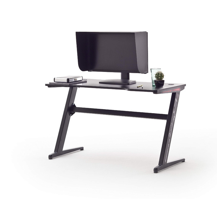 Ігровий стіл із RGB-світлодіодним підсвічуванням, МДФ під карбон, Basic 5