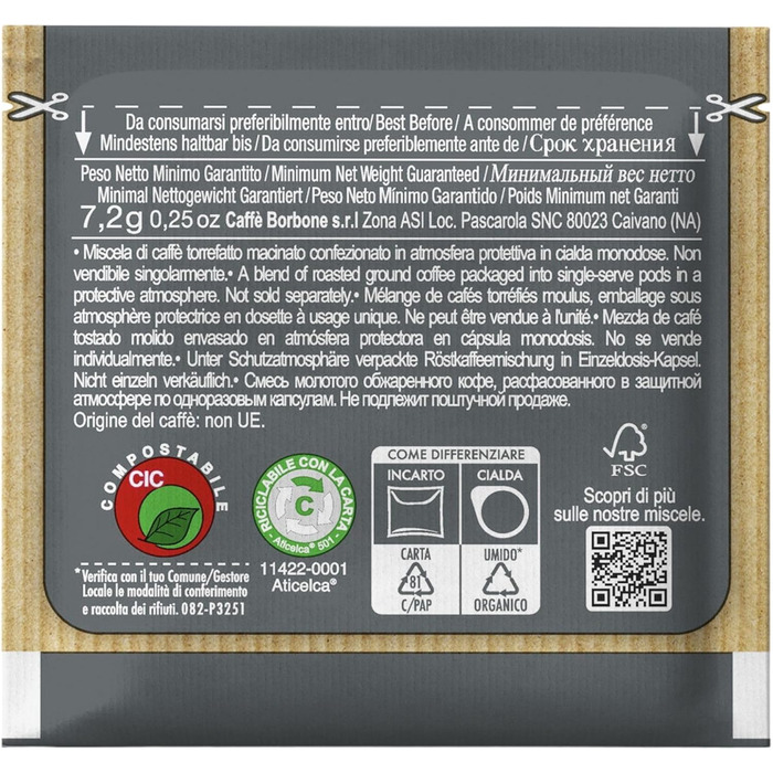 Кавових капсул Borbone, чорні, мікс, ESE, 44 мм. Чорний мікс, ука (100 упаковок), 100