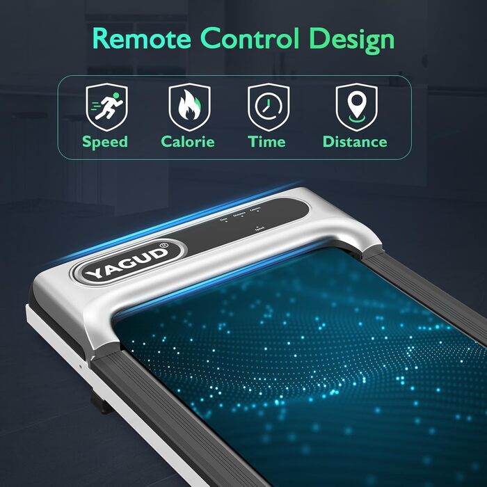 Складана бігова доріжка для домашнього використання, біговий майданчик 3-в-1 з нахилом та безпечною ручкою, 1-6 км/год, бігова доріжка під столом для дому та офісу, пульт дистанційного керування, світлодіодний дисплей, чорний/сріблястий