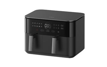 Аерофритюрниця Xiaomi Dual Zone 10л (3,5л 6,5л), 230C, функція SYNC, 9 режимів, 2700Вт, сенсорне керування, чорна