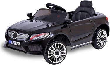 Ігровий будиночок дитячий електромобіль Cabrio GT, для дітей з USB LED, дитячий автомобіль (чорний)