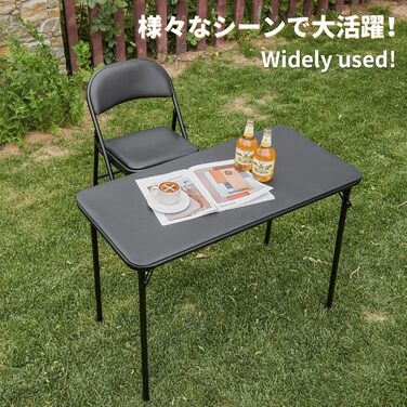 Складаний стіл BOOSDEN, багатофункціональний стіл, складаний стіл для обклеювання шпалерами, розкладний стіл як кемпінговий стіл, садовий стіл, балконний стіл, обідній стіл, робочий стіл, складаний стіл, 96,2 x 46,3 x 73,6 см