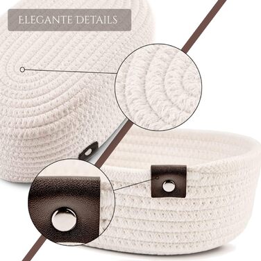 Овальні кошики для зберігання речей для полиць, шаф, спалень, ванних кімнат, органайзерів, комодів, дитячих кімнат, декору, декоративний кошик, набір з 3 шт.