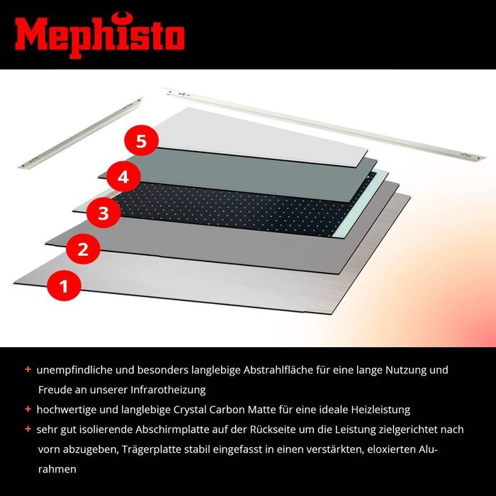 Інфрачервоний обігрівач Mephisto, настінний/стельовий окремостоячий обігрівач, енергозберігаючий електричний обігрівач, включає пульт дистанційного керування та термостат, керування через Wi-Fi додаток, 300-1200 Вт, вихідна потужність 800 Вт, аксесуари ко