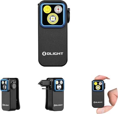 Міні-світлодіодний ліхтарик OLIGHT Oclip Pro з прожектором, сфокусованим світлом і червоним світлом, акумуляторний ліхтарик USB-C потужністю 500 лм, невелика проблискова лампа IPX6 для бігу, кемпінгу та екстрених ситуацій