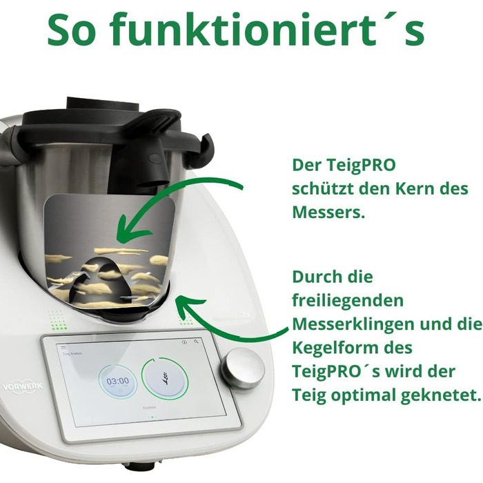 Підходить для ножа Thermomix TM6, TM5, Teig Pro Захист від бруду, захищає ніж Thermomix, зменшує проникнення залишків тіста та бруду. Блискавичне чищення ножа Thermomix антрацитово-сірого кольору