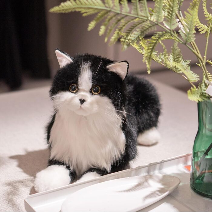 Плюшева іграшка Chongker, реалістичний чорний кіт, ручна робота, 36 см