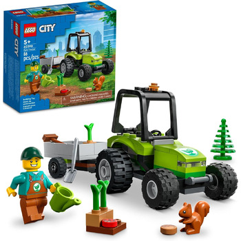 Іграшка з причепом для дітей віком від 5 років - Конструктор сільськогосподарської машини з фігурками тварин і міні-фігуркою садів