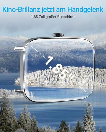 Розумний годинник для чоловіків та жінок з функцією телефону, фітнес-годинник 1,85 дюйма, понад 100 спортивних режимів, фітнес-трекер з моніторингом серцевого ритму/SpO2/сну, крокомір, водонепроникний спортивний годинник IP68 для iOS та Android, чорний