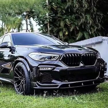 Передній спойлер передньої губи автомобіля для BMW X6 G06 M Sport 2020-2022, Спойлер переднього бампера автомобіля Губорозгалужувач Анти-зіткнення Захист від зіткнень Спойлер Спойлер