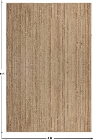 Високоякісний натуральний джутовий килим, квадратний, бежевий, бохо, ручної роботи індійських майстрів, ручне ткацтво, можна викор