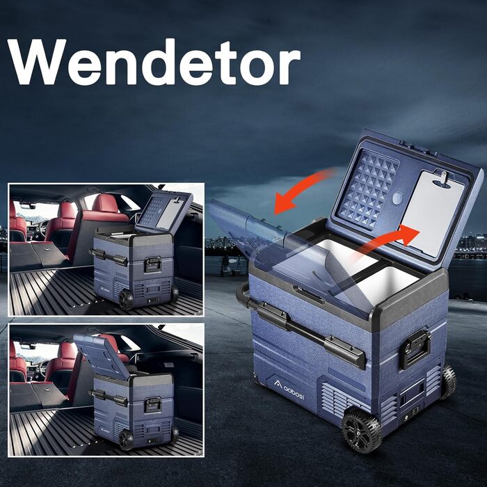 Л компресорна холодильна камера, автомобільна холодильна камера з WIFI APP управлінням USB підключенням, 12/24 В і 100-240 В кемпі