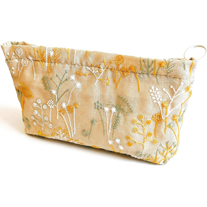 Косметичка з квітковим візерунком, вишита, вінтажний стиль, жакардова тканина, косметичка на блискавці, дорожня косметичка, подару
