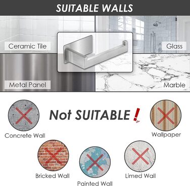 Тримач для туалетного рулону, тримач для туалетного рулону самоклеючий без свердління, тримач для туалетного рулону з нержавіючої