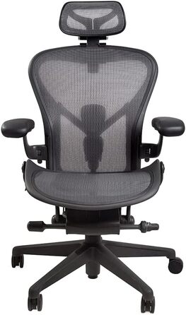 Новий підголівник MingYi.office для офісних крісел Herman Miller Classic та Remastered Aeron, чорний/графітовий, лише підголівник крісло не входить до комплекту (для Remastered Aeron)