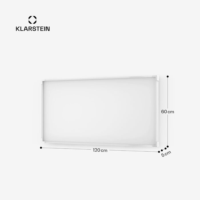Інфрачервоний настінний обігрівач Klarstein 770 Вт кріплення на стіну та стелю, додаток та пульт дистанційного керування, IP44, термостат, таймер, блокування від дітей, електричний обігрівач для кімнат площею до 15 м Smart 770 Вт