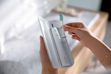 Електрична зубна щітка Philips Sonicare Sonic серії 3100 із вбудованим датчиком тиску, SmarTimer і QuadPacer, HX3673/13 біла