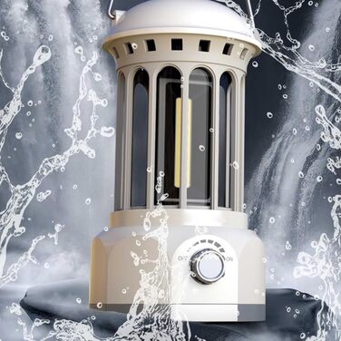 Регульований ретро-кемпінговий ліхтар, вдосконалене освітлення, портативний підвісний світильник, водостійкий, ідеально підходить для активного відпочинку. Ретро-кемпінговий ліхтар, білий.