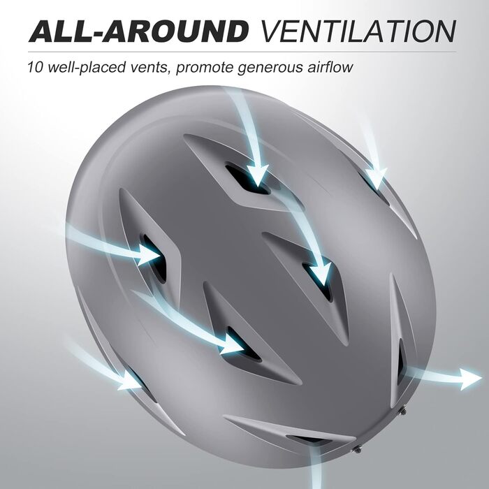 Комплект лижного шолома та окулярів Odoland, шолом для сноуборду та окуляри для сноуборду для жінок, чоловіків та дітей, лижні окуляри із захистом від ультрафіолету 400, стійкі до вітру, окуляри для сноуборду для катання на лижах та альпінізму, розмір L (