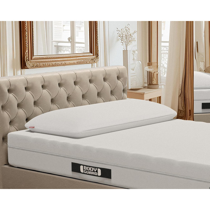 Ліжко для охоронців1 Подушка з віскози 40x80 см (ергономічна подушка, гнучко регулюється по висоті, пластівці віскози з ефектом пам&39яті, чохол можна прати при 60 C, Oeko-Tex 100) 80 x 40 см