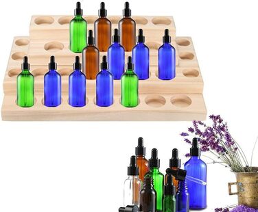 Зберігання масел Doterra, зберігання ефірних масел, тримач підставки для ефірних масел, дерев'яна коробка-органайзер на 30 отворів для зберігання лаку для нігтів, ароматичних масел, ефірних масел