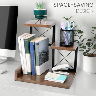 Трирівнева полиця для столу BELLE VOUS - Дерев&39яна полиця для столу - Маленька книжкова полиця - Органайзер для столу - Створити замовлення