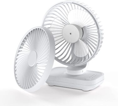 Портативний настільний вентилятор, 4000mAh Battery Small Table Fan, 4 Speeds for Desk, Home, Picnics and Office -