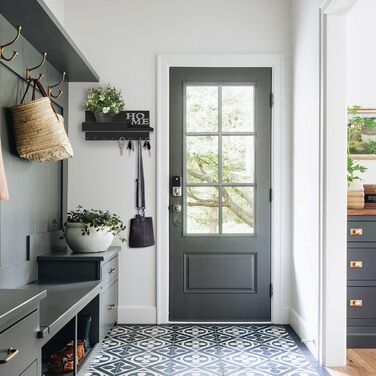 Ключниця VOIMO з полицею, сучасний настінний органайзер для ключів з тримачем, ключниця на 8 гачків з настінним органайзером та ло