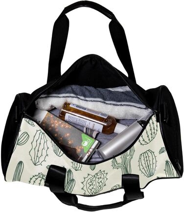 Спортивна сумка, маленька дорожня сумка, сумка для йоги, з мультяшним малюнком кактуса, сумка для фітнесу на відкритому повітрі, сумка-шопер