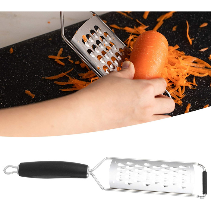 Ручна терка DNCG, ручна терка для сиру, ручний подрібнювач овочів, кухонний гаджет із силіконовою ручкою /192 (розмір великий грубий отвір)