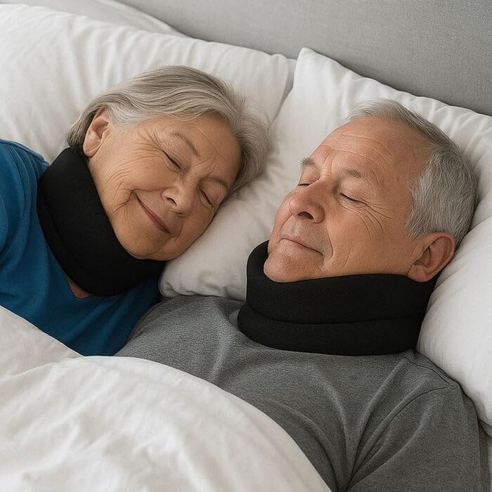 Ергономічна підтримка шиї від напруги, хропіння та апное (Чорний, M (40 см)) Чорний M (40 см)