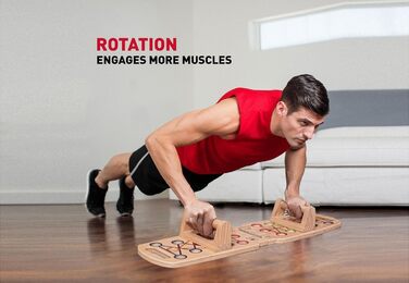 Дерев&39яна рама для віджимань, портативний складний силовий тренажер для м&39язів грудей, м&39язів спини, м&39язів живота, біцепсів плеча - домашнє обладнання для тренувань