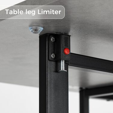 Мобільний розкладний обідній стіл Mondeer, розкладний стіл з 2 відкритими полицями для невеликих приміщень, їдальня, кухня, 140 x 80 x 75 см, сірий