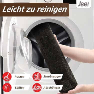 Килимок для внутрішніх приміщень JSEI 50x80 см, нековзний килимок для дверей, який можна прати в пральній машині, водонепроникний килимок для дверей, нековзний килимок для собак, що вловлює бруд, вхід, передні двері та коридор, темно-сірий 50 x 80 см