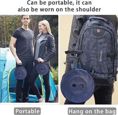 Телескопічний стілець, складаний, легкий та портативний, стілець для дорослих, кемпінговий стілець для походів, риболовлі, подорожей, барбекю, максимальне навантаження 200 кг, з сумкою для перенесення морського класу