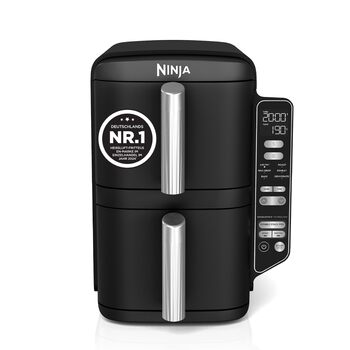 Аерофритюрниця Ninja Double Stack, 7,6 л, на 6 порцій, чорна