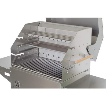 Гриль Profi Grill PG 600 з нержавіючої сталі, гриль на вугіллі, гриль для курки, гриль-вертел, камінна яма