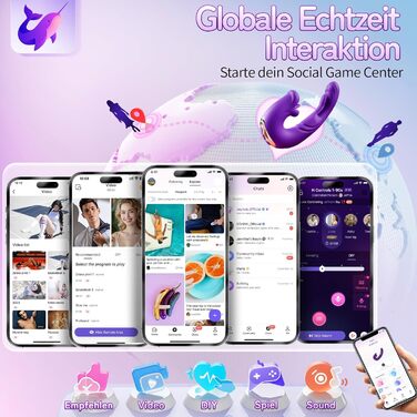 Набір вібраторів AI-Sync для жінок, вібратор-фалоімітатор, секс-іграшка для жінок з 5 режимами облизування язика, 5 режимів тріпотіння, 5 режимів вібрації, вібрація для жінок, набір секс-іграшок для жінок, вібратор, стимулятор клітора