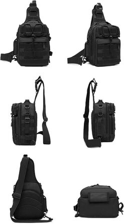 Тактична нагрудна сумка HUNTVP Військова сумка через плече Водонепроникний рюкзак через плече Багатофункціональна сумка для риболовлі Спорт Кемпінг Велоспорт на природі