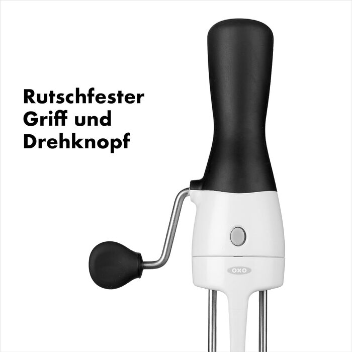 Механічний ручний міксер OXO Good Grips з нержавіючої сталі, коричневий збивач для яєць